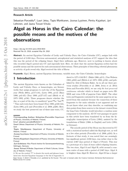 Algol As Horus in the Cairo Calendar 233 Radius Than Algol A