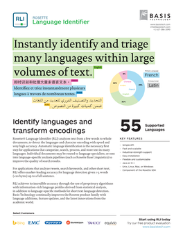 Instantly Identify and Triage Many Languages