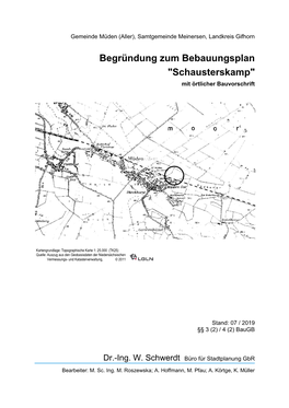 Begründung Zum Bebauungsplan 