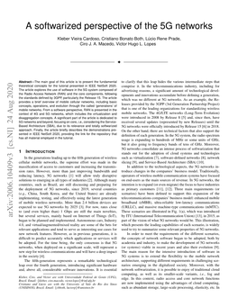 A Softwarized Perspective of the 5G Networks