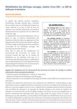 Réhabilitation Des Décharges Sauvages, Création D’Une ISDI : Un Défi De Taille Pour Le Territoire