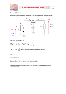 Cascode BJT Circuit