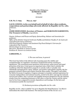 Ichong V. Hernandez, GR No. L-7995, May 31