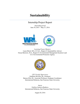 Sustainability Indicators