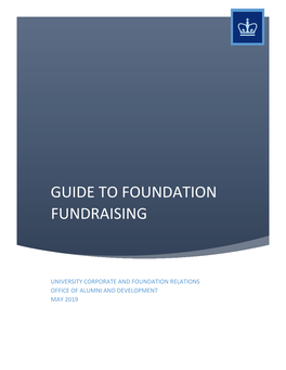 Guide to Foundation Fundraising