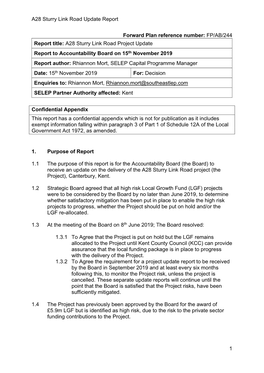 A28 Sturry Link Road Project Update