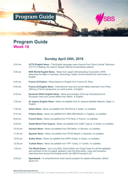 Program Guide Week 18