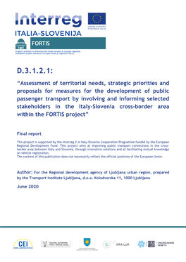 Study Territorial Needs Assessment