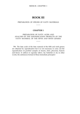 Preparation of Fatty Acids and Analysis of the Saponification Products of the Fatty Material of the Fifth and Sixth Genera _____