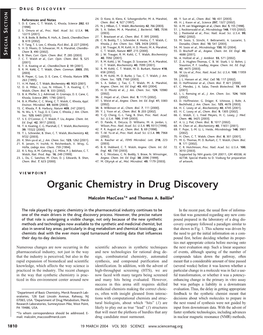 Organic Chemistry in Drug Discovery