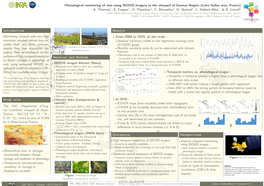 Phenological Monitoring of Vine Using MODIS Imagery in the Vineyard of Saumur-Angers (Loire Valley Area, France) A