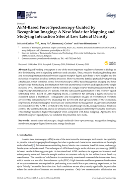 AFM-Based Force Spectroscopy Guided by Recognition Imaging: a New Mode for Mapping and Studying Interaction Sites at Low Lateral Density