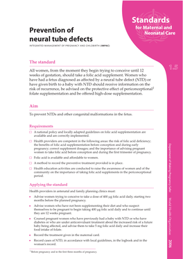 Prevention of Neural Tube Defects 2