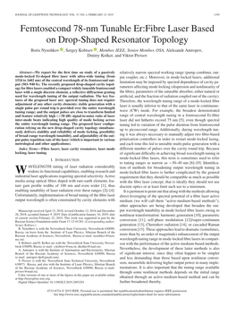 Femtosecond 78-Nm Tunable Er:Fibre Laser Based on Drop-Shaped