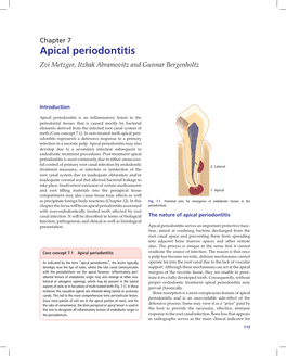 Apical Periodontitis Zvi Metzger, Itzhak Abramovitz and Gunnar Bergenholtz