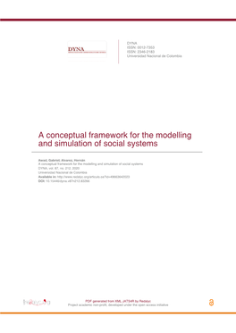 A Conceptual Framework for the Modelling and Simulation of Social Systems