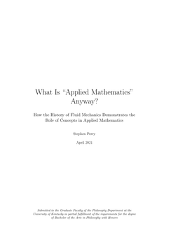 Applied Mathematics” Anyway?