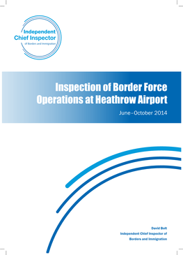 Inspection of Border Force Operations at Heathrow Airport June–October 2014