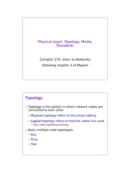 Physical Layer: Cabling