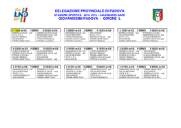 GIOVANISSIMI Sq. B GIRONE L