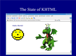 The State of KHTML in the Beginning