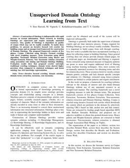 Unsupervised Domain Ontology Learning from Text V