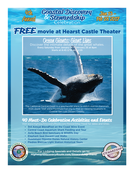 Ocean Giants: Giant Lives 4Th Annual Coastal Discovery Stewardship