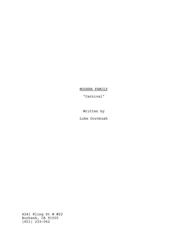 Modern Family Spec.Fdx Script