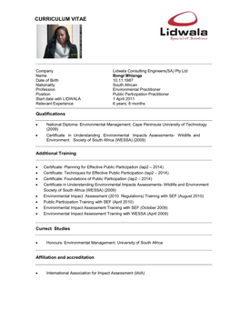 Curriculum Vitae