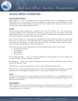 Social Media Guidelines