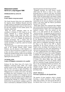 Statewatch Bulletin Vol 6 No 4, July-August 1996