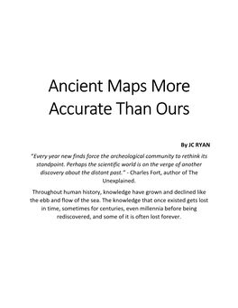 Ancient Maps More Accurate Than Ours