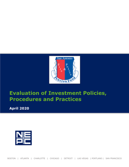 Evaluation of Investment Policies, Procedures and Practices