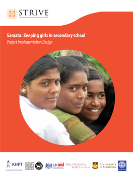 Samata: Keeping Girls in Secondary School Project Implementation Design