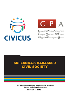 Sri Lanka's Harassed Civil Society