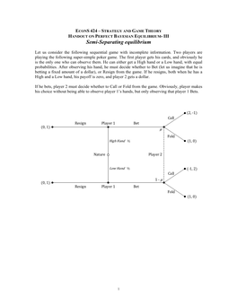 III Semi-Separating Equilibrium