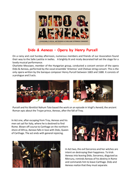 Dido & Aeneas – Opera by Henry Purcell