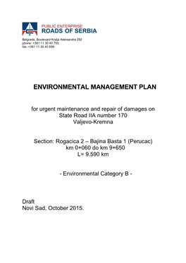 Environmental Management Plan