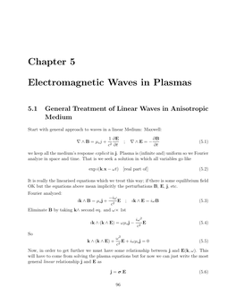 Chapter 5 Electromagnetic Waves in Plasmas