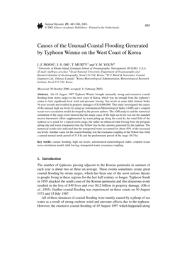 Causes of the Unusual Coastal Flooding Generated by Typhoon Winnie on the West Coast of Korea