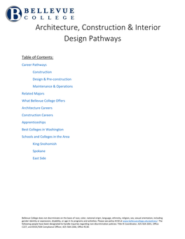 Architecture, Construction & Interior Design Pathways