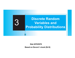 Discrete Random Variables and Probability Distributions