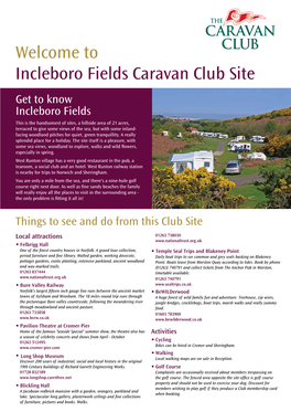 Welcome to Incleboro Fields Caravan Club Site