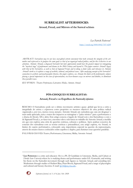 SURREALIST AFTERSHOCKS: Artaud, Freud, and Mirrors of the Surreal Schism
