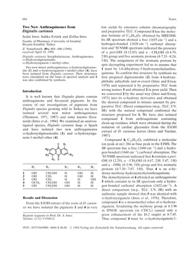 Digitalis Cariensis and Preparative TLC