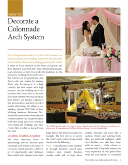 Decorate a Colonnade Arch System