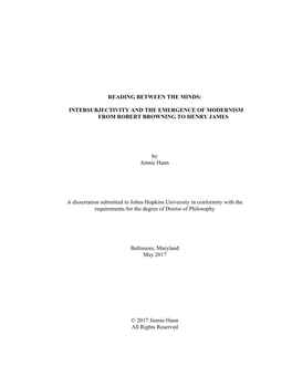 Reading Between the Minds: Intersubjectivity and The