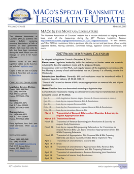 Maco Legislative Update | Volume 24, No. 11