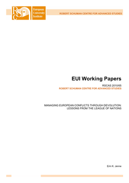 EUI Working Papers