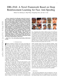 DRL-FAS: a Novel Framework Based on Deep Reinforcement Learning for Face Anti-Spoofing